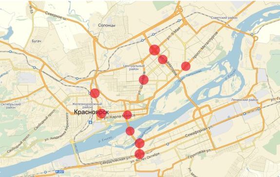 Названы самые аварийные участки дорог Красноярска 1