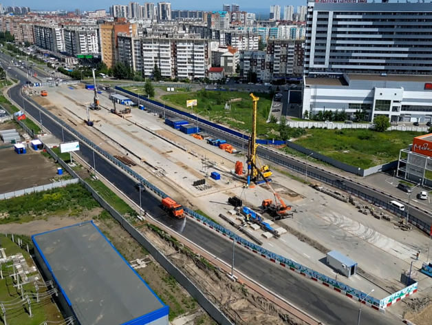 стройплощадка красноярского метро на ул. Молокова