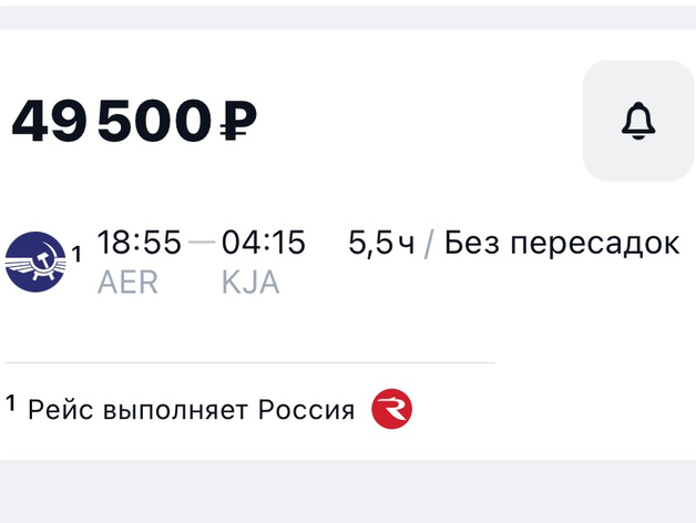 Вход 17 тыс., выход — 50: цена билетов из Красноярска в Сочи и обратно улетела в космос 