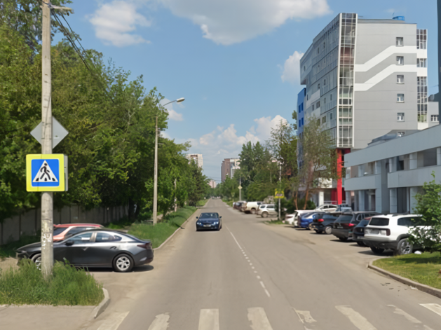 ул. Малиновского, на которой планировалось построить парковку